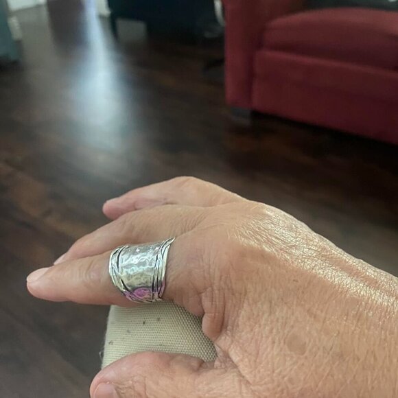 Women's 925 Sterling Silver Vintage Antique Look Artisan Handcrafted Ring - Picture 7 of 15